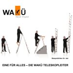 WAKÜ-Teleskopleiter 4-teilig "Das Original"