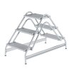 Arbeitspodest beidseitig begehbar Aluminium geriffelt (BG-Bau gefördert)