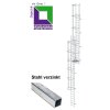 Mehrzügige Steigleiter mit Rückenschutz (Notleiter) Stahl verzinkt verschiedene Steighöhen