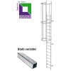 Einzügige Steigleiter mit Rückenschutz, Stahl verzinkt verschiedene Steighöhen