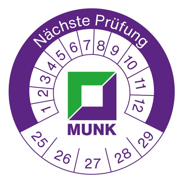 Prüfplakette 40 x 40 mm  (VE= 50 Stk.) Aufkleber