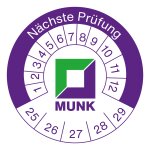 Prüfplakette 40 x 40 mm  (VE= 50 Stk.) Aufkleber