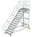 Plattformtreppe 45° fahrbar Stufenbreite 1000mm 13...