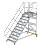 Plattformtreppe 45° fahrbar Stufenbreite 1000mm 11...