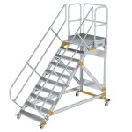 Plattformtreppe 45° fahrbar Stufenbreite 1000mm 10...