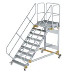 Plattformtreppe 45° fahrbar Stufenbreite 1000mm 9...