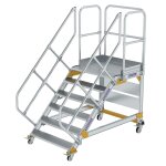 Plattformtreppe 45° fahrbar Stufenbreite 1000mm 6...