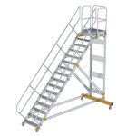 Plattformtreppe 45° fahrbar Stufenbreite 800 mm 16...