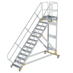 Plattformtreppe 45° fahrbar Stufenbreite 800 mm 14...