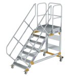 Plattformtreppe 45° fahrbar Stufenbreite 800 mm 7...