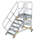 Plattformtreppe 45° fahrbar Stufenbreite 800 mm 6...