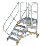 Plattformtreppe 45° fahrbar Stufenbreite 800 mm 5...