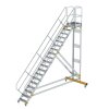 Plattformtreppe 45&deg; fahrbar Stufenbreite 600 mm 19 Stufen Aluminium geriffelt