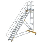 Plattformtreppe 45° fahrbar Stufenbreite 600 mm 17...