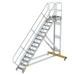 Plattformtreppe 45° fahrbar Stufenbreite 600 mm 15...