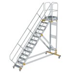 Plattformtreppe 45° fahrbar Stufenbreite 600 mm 14...