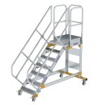 Plattformtreppe 45° fahrbar Stufenbreite 600 mm 7...