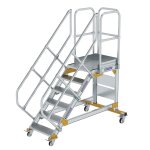 Plattformtreppe 45° fahrbar Stufenbreite 600 mm 6...