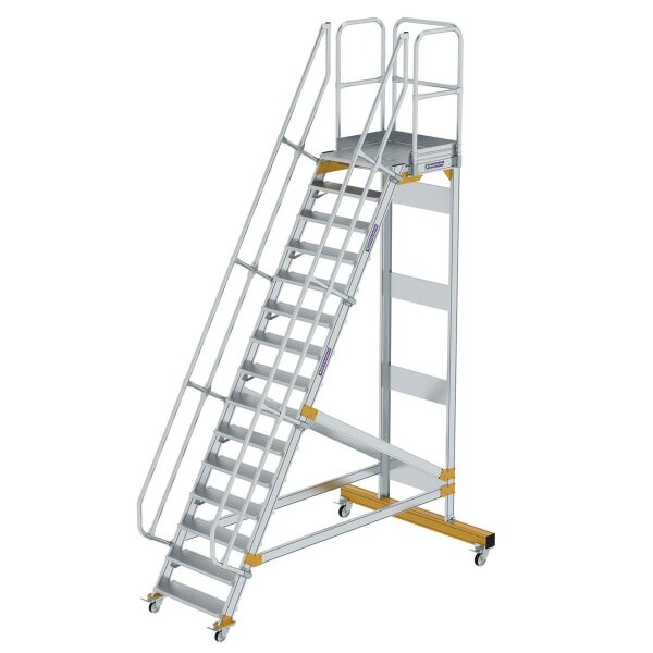 Plattformtreppe fahrbar 60&deg; Stufenbreite 800 mm 15 Stufen