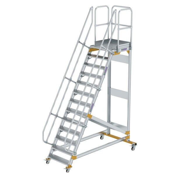 Plattformtreppe 60&deg; fahrbar Stufenbreite 800 mm 13 Stufen