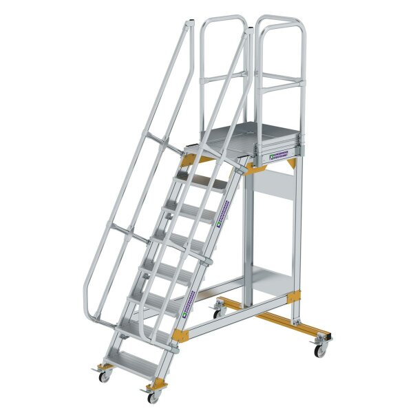 Plattformtreppe fahrbar 60&deg; Stufenbreite 600 mm 8 Stufen