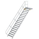 Treppe mit Plattform 45° Stufenbreite 1000 mm 18...