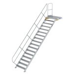 Treppe mit Plattform 45° Stufenbreite 1000 mm 17...