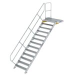 Treppe mit Plattform 45° Stufenbreite 1000 mm 13...