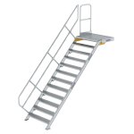 Treppe mit Plattform 45° Stufenbreite 1000 mm 12...