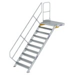 Treppe mit Plattform 45° Stufenbreite 1000 mm 10...