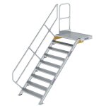 Treppe mit Plattform 45° Stufenbreite 1000 mm 9...