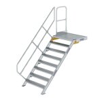 Treppe mit Plattform 45° Stufenbreite 1000 mm 8...