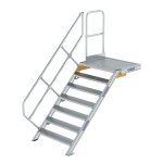 Treppe mit Plattform 45° Stufenbreite 1000 mm 7...