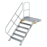 Treppe mit Plattform 45° Stufenbreite 1000 mm 6...