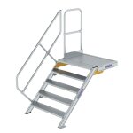 Treppe mit Plattform 45° Stufenbreite 1000 mm 5...