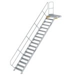 Treppe mit Plattform 45° Stufenbreite 800 mm 18...