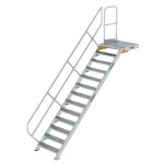 Treppe mit Plattform 45° Stufenbreite 800 mm 13...