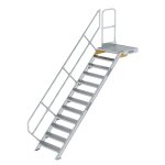 Treppe mit Plattform 45° Stufenbreite 800 mm 12...