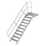 Treppe mit Plattform 45° Stufenbreite 800 mm 10...