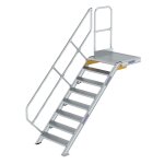 Treppe mit Plattform 45° Stufenbreite 800 mm 8 Stufen...