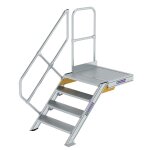 Treppe mit Plattform 45° Stufenbreite 800 mm 4 Stufen...