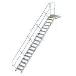 Treppe mit Plattform 45° Stufenbreite 600 mm 18...