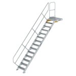 Treppe mit Plattform 45° Stufenbreite 600 mm 14...