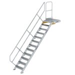 Treppe mit Plattform 45° Stufenbreite 600 mm 12...