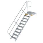 Treppe mit Plattform 45° Stufenbreite 600 mm 10...