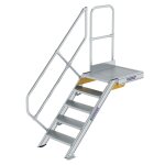 Treppe mit Plattform 45° Stufenbreite 600 mm 5 Stufen...