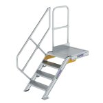 Treppe mit Plattform 45° Stufenbreite 600 mm 4 Stufen...