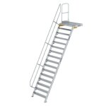 Treppe mit Plattform 60° Stufenbreite 1000 mm 16...