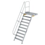 Treppe mit Plattform 60° Stufenbreite 1000 mm 10...