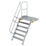 Treppe mit Plattform 60° Stufenbreite 1000 mm 6...